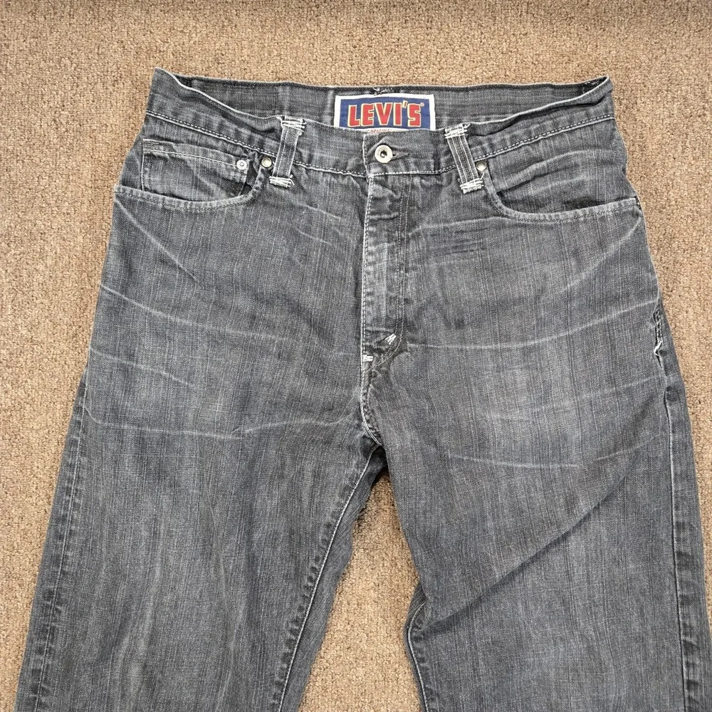 Vintage Levi's 569 Jeans Mens 34x30 Gray Loose Straight‎ Flap Pocket Y2K Skater